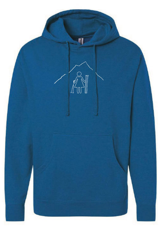 "Skier" Blue Unisex Sweatshirt
