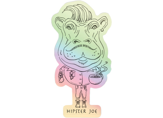 "Hipster Joe" Vinyl Reflective Sticker