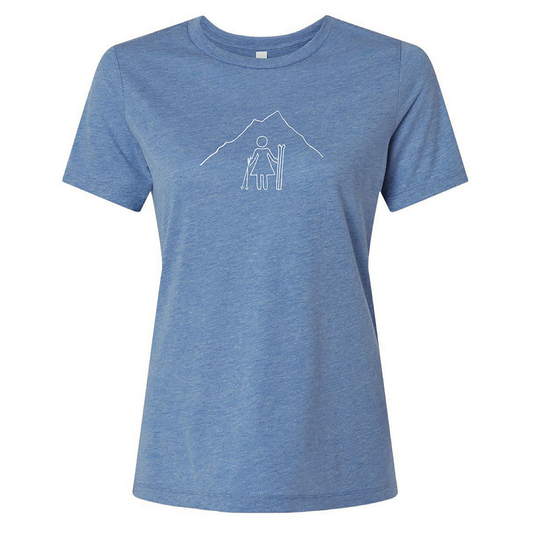 Light Blue "Skier" Women’s T-Shirt
