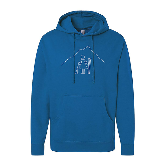 "Skier" Blue Unisex Sweatshirt
